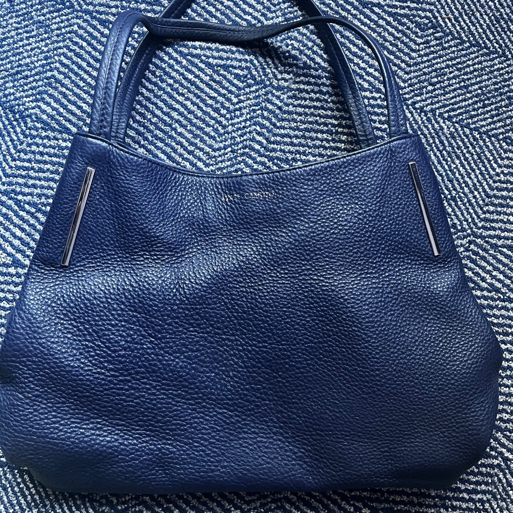Vince Camuto Navy Leather Tote